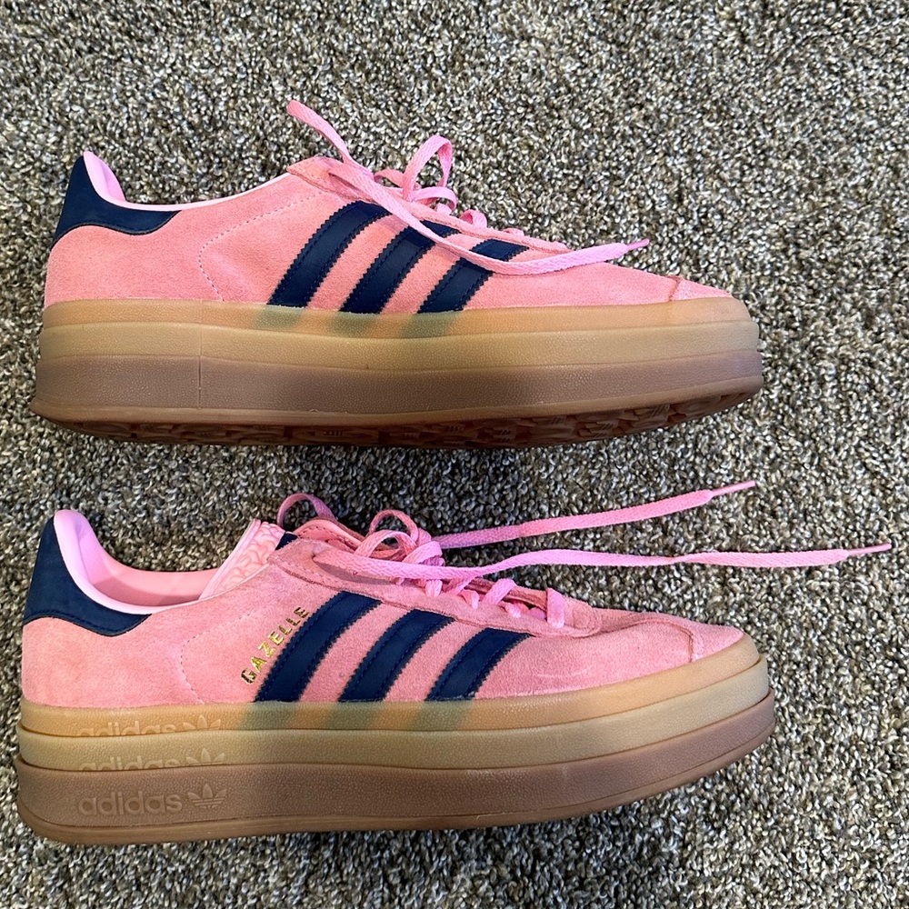 adidas Originals Gazelle Bold "Pink Glow/Victory Blue/Gum" Women's Shoe
